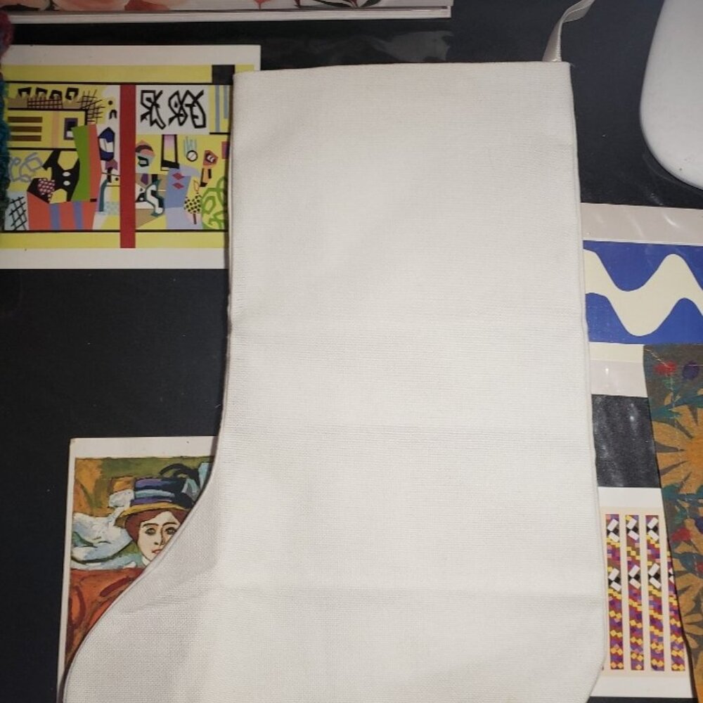 Christmas stocking - with blank canvas to DECORATE YOUR OWN WAY